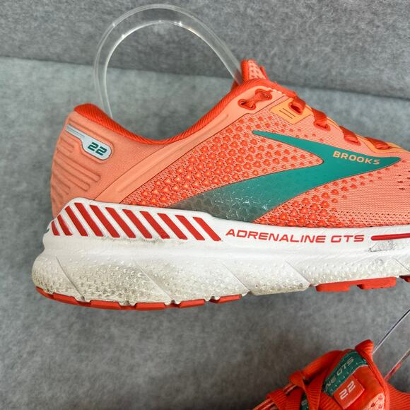 Brooks Womens Adrenaline GTS 22 1203531B680 Coral Bay Running Shoes Sneaker Sz 9 - Picture 6 of 13